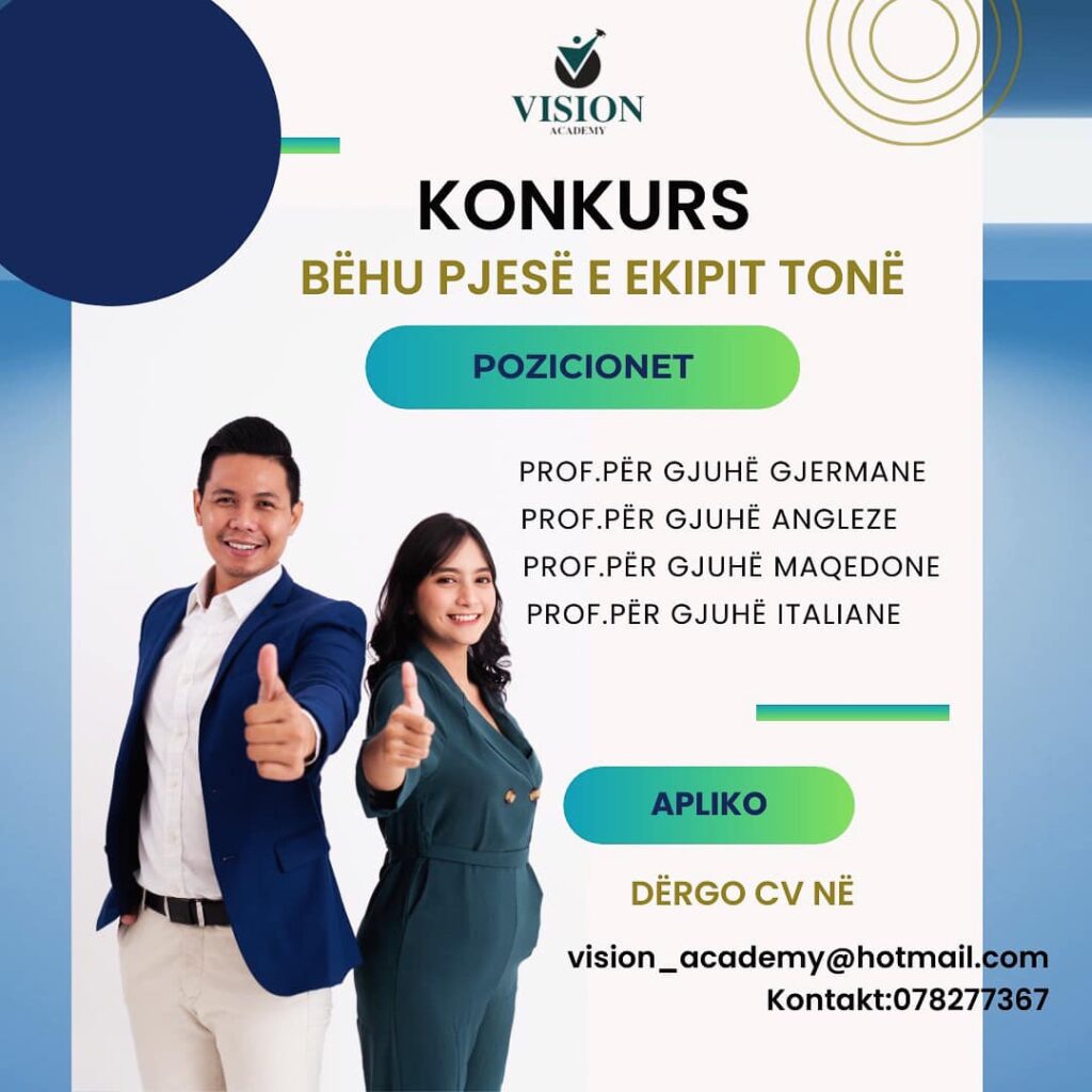 Konkurs per punesim ne Vision Academy